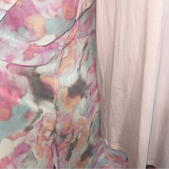 Pink and Multicolor Sheer Kimono with Top 2X - Picture 4 of 5